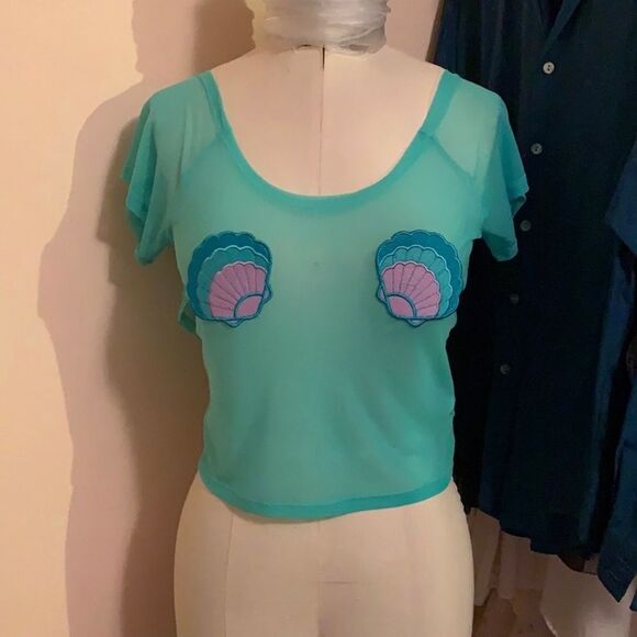 Iron Fist Mermaid for Life Mesh Crop Top - Picture 5 of 5